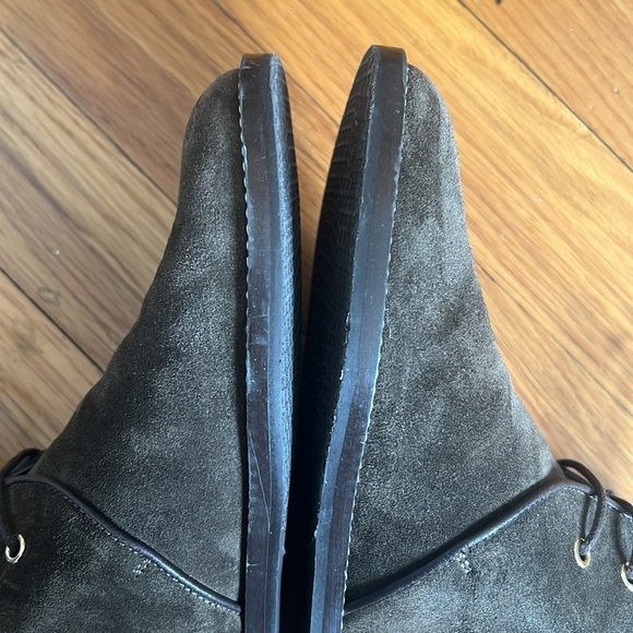 Stuart Weitzman Suede Lace Up Ankle Boots Hidden Wedge Size 7.5 - Picture 9 of 14